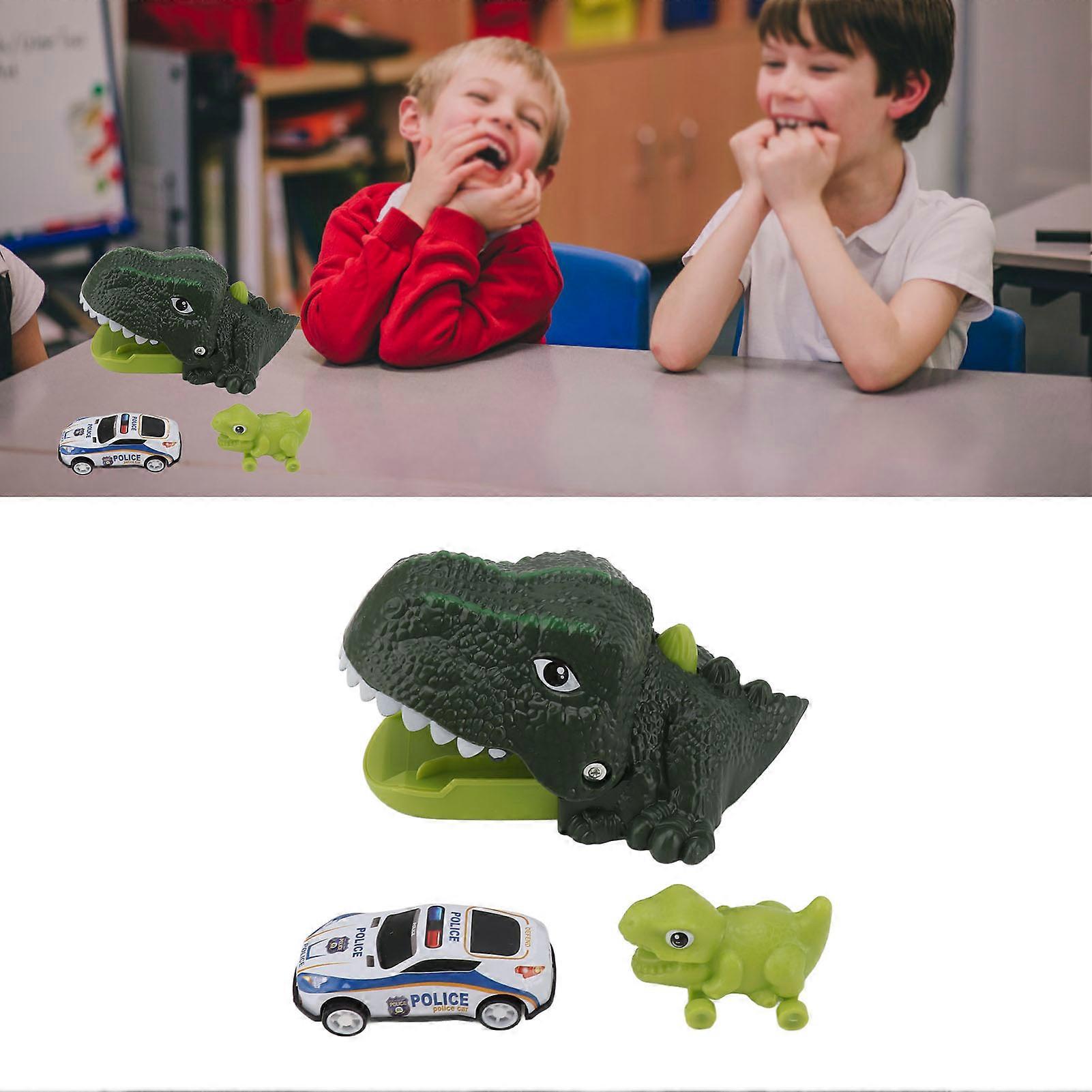 Press Ejection Dinosaur Vehicle Toy 15x6.5cm Green Educational Gift