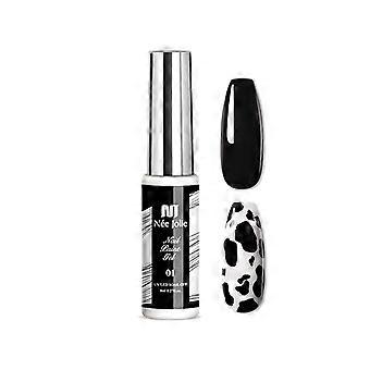 ZENGO Sort Gel Liner Neglelak Soak Off Fransk Manicure Gel til Tegning af Linjer og Farvemaling, UV Liner Gel til Neglestarter Hjem Neglekunst