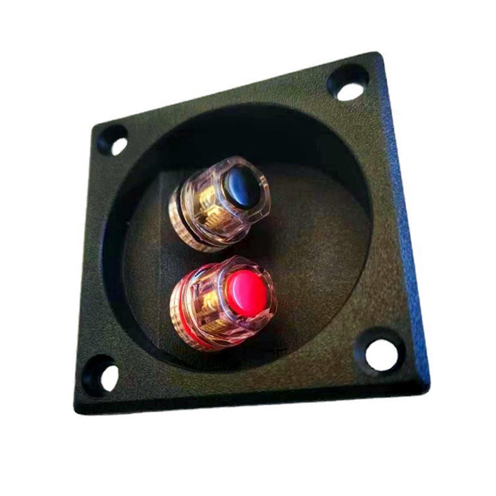 2 Way DIY Home Stereoes Speaker Binding Post Terminals Cup Connectors for Professional Sound Systems and Subwoofers Multicolor