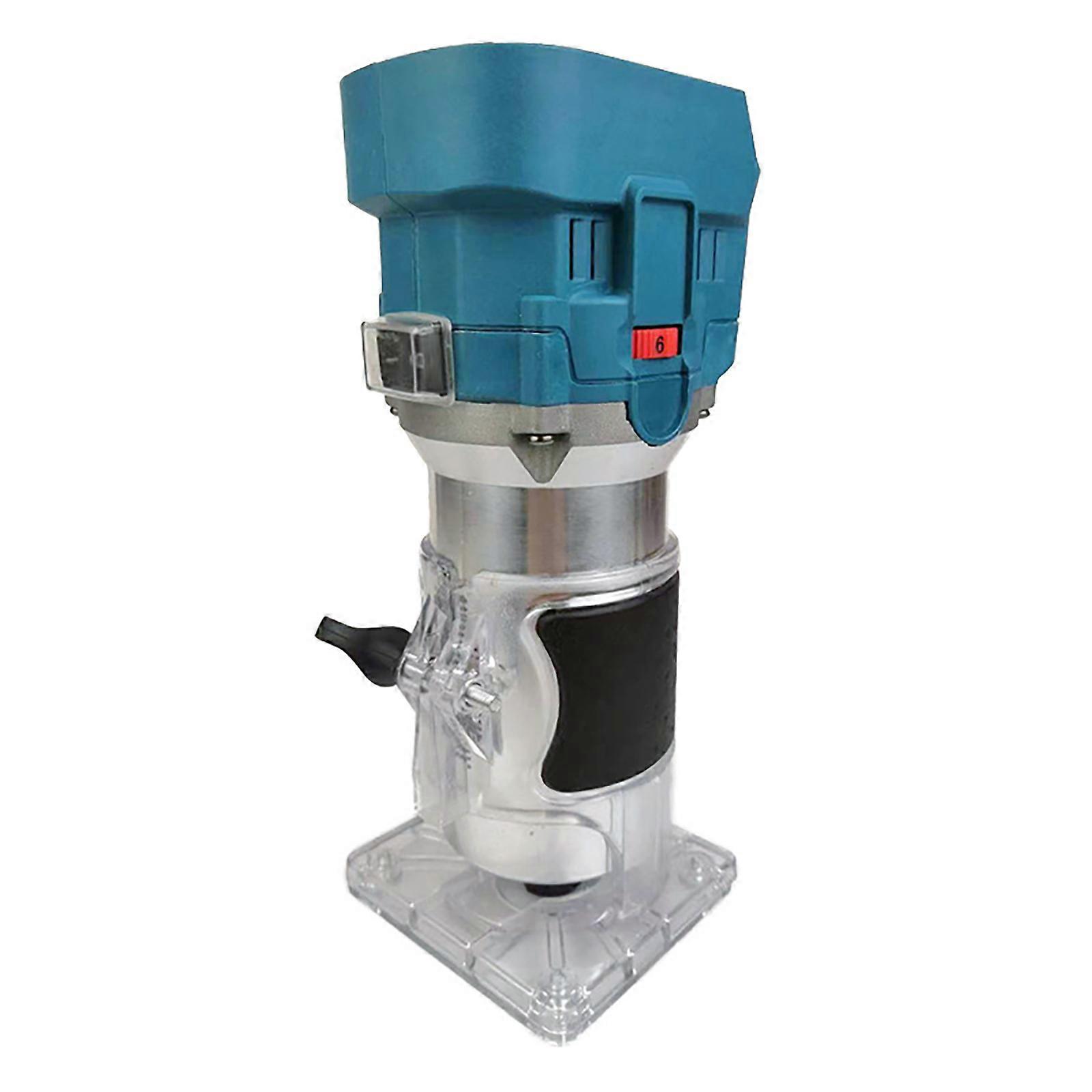 Handheld Wood Routers Trimmer for 18V Systems Brushless Motor 6 Speed Variations Collets 1/4", 6mm, 8mm 700W Plus 12 Routers Bit Set Battery Not