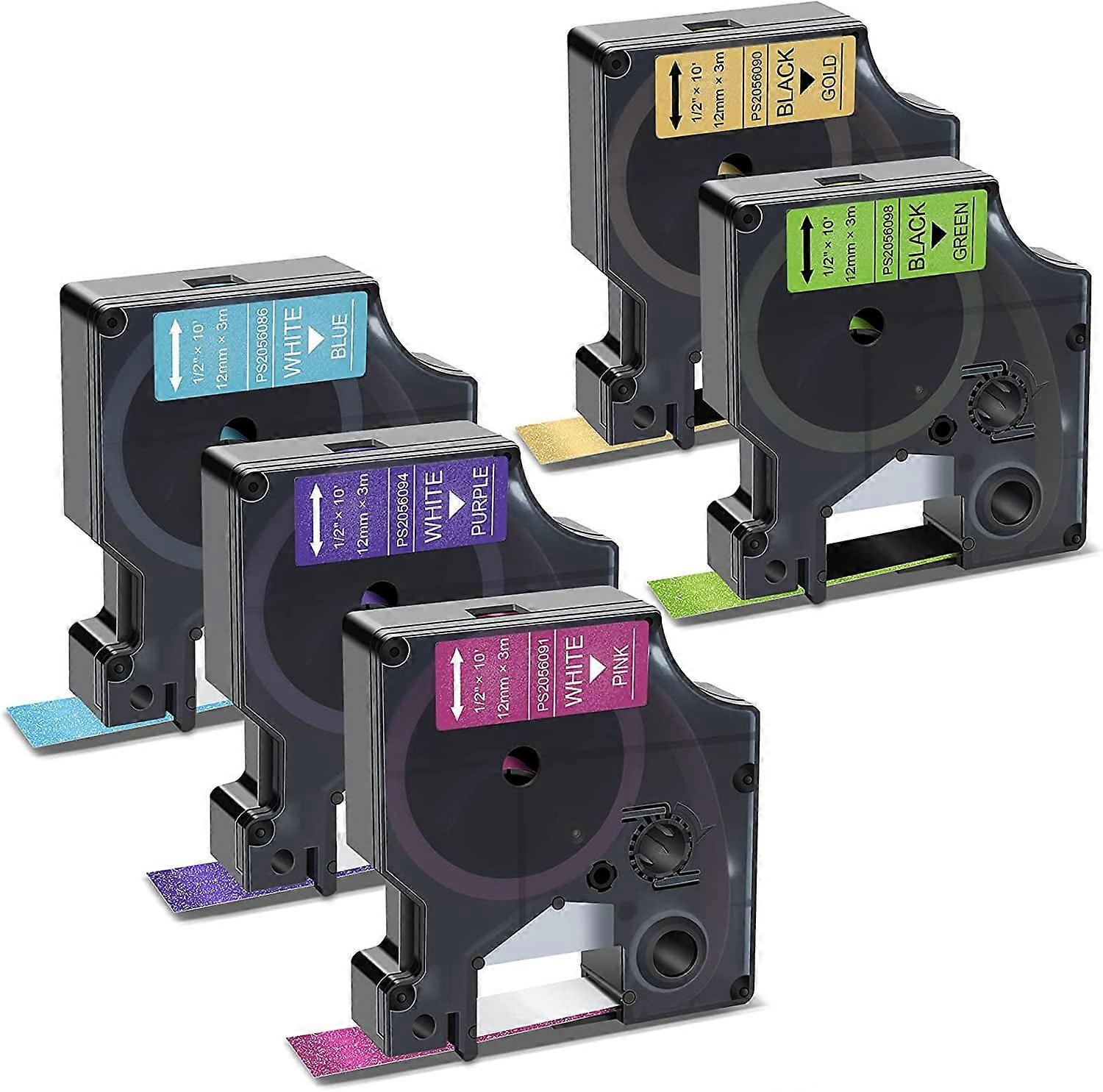 Compatible Label Tape Replacement for Dymo D1 Colorpop Label Tape 12mm 0.47" Work with DYMO COLORPOP Label