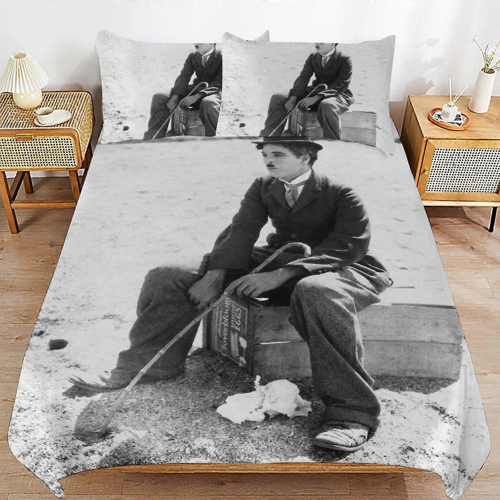w304 Charlie Chaplin Warm Sleep Support Easy Handling Soft Build Hotel Grade Structure Duvet Cover Sets Routine m304