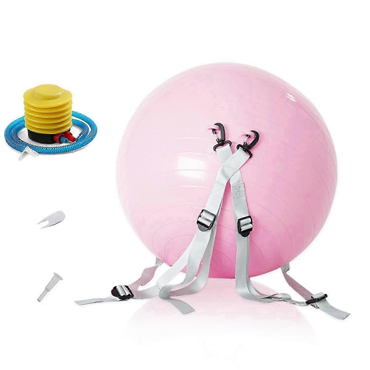 Heavy Duty Explosion-Proof Yoga Ball w/ Pump & Tutorial for Fitness & Exercise