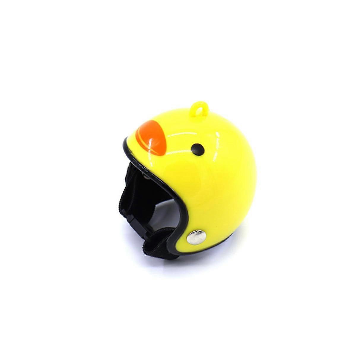 Small Pet Hard Hat For Chickens And Birds, Yellow Elastic Helmet, Plastic Headgear To Prevent Injuries Hens Ducks Quails