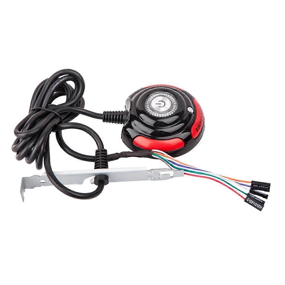 jixopn 1.6m/5.2ft Desktop Switch Button Starting Up Reboot Cable for PC Computer