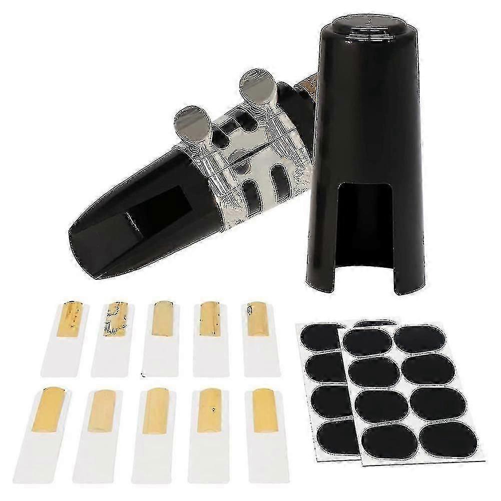 طقم لسان حال الكلارينيت المكون من 29 قطعة مع أربطة ، وسائد ، 2.5 قصب وقطعة بلاستيك أسود