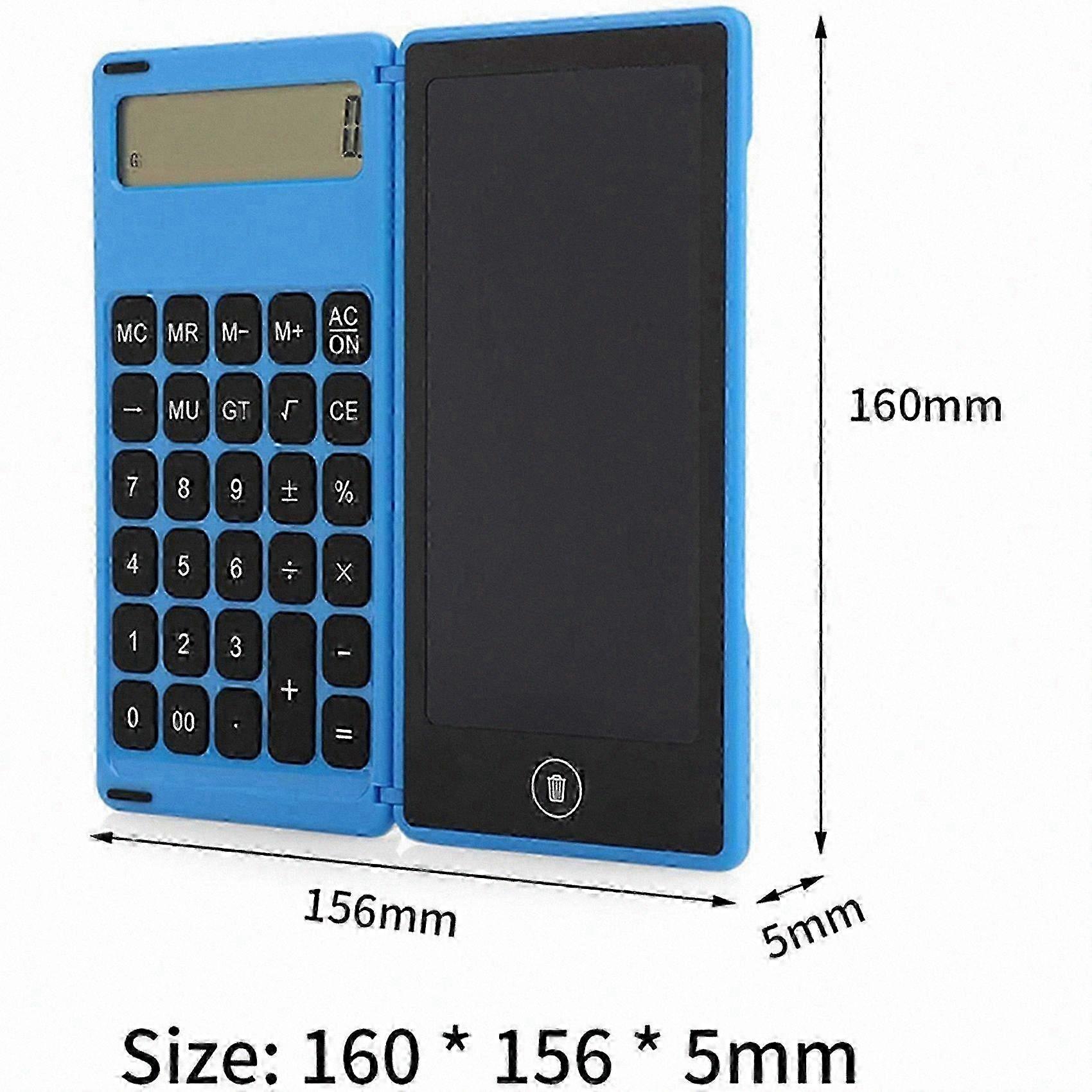 3X Calculator Notepad 6 Inch LCD Writing Tablet Digital Drawing Pad with Stylus Pen Erase Button Lo