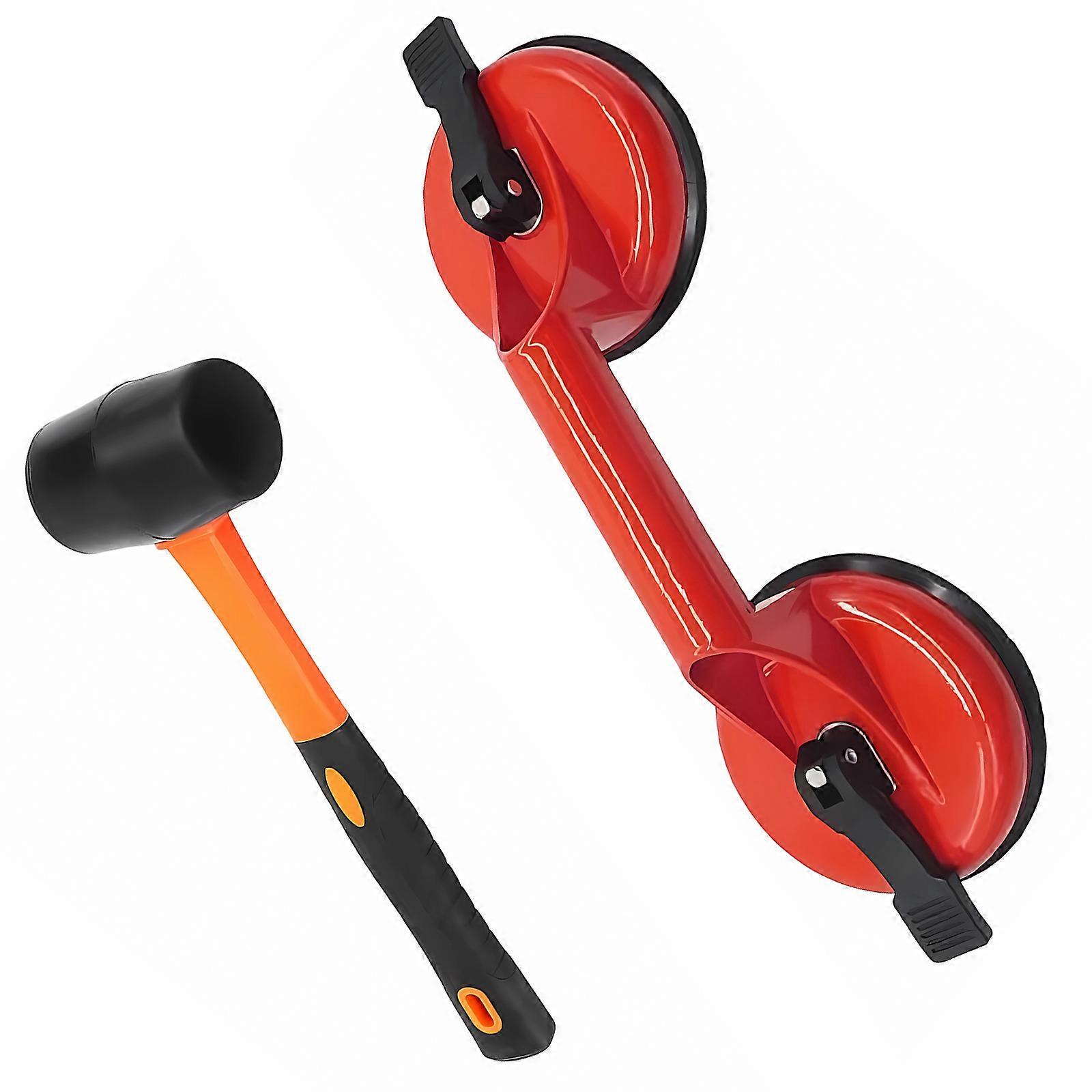 Heavy Load Bearing Suction Lifter Tool Slip Proof Design Carriers for Smooth Surfaces Objects in Building Maintenance  Orange