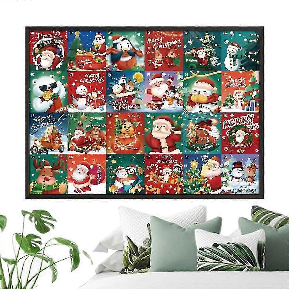 Countdown Calendar Jigsaw Puzzle Advent Calendar Jigsaw Puzzle For 2024 Christmas Family Game Night Parent-Child Interactive New Arrival