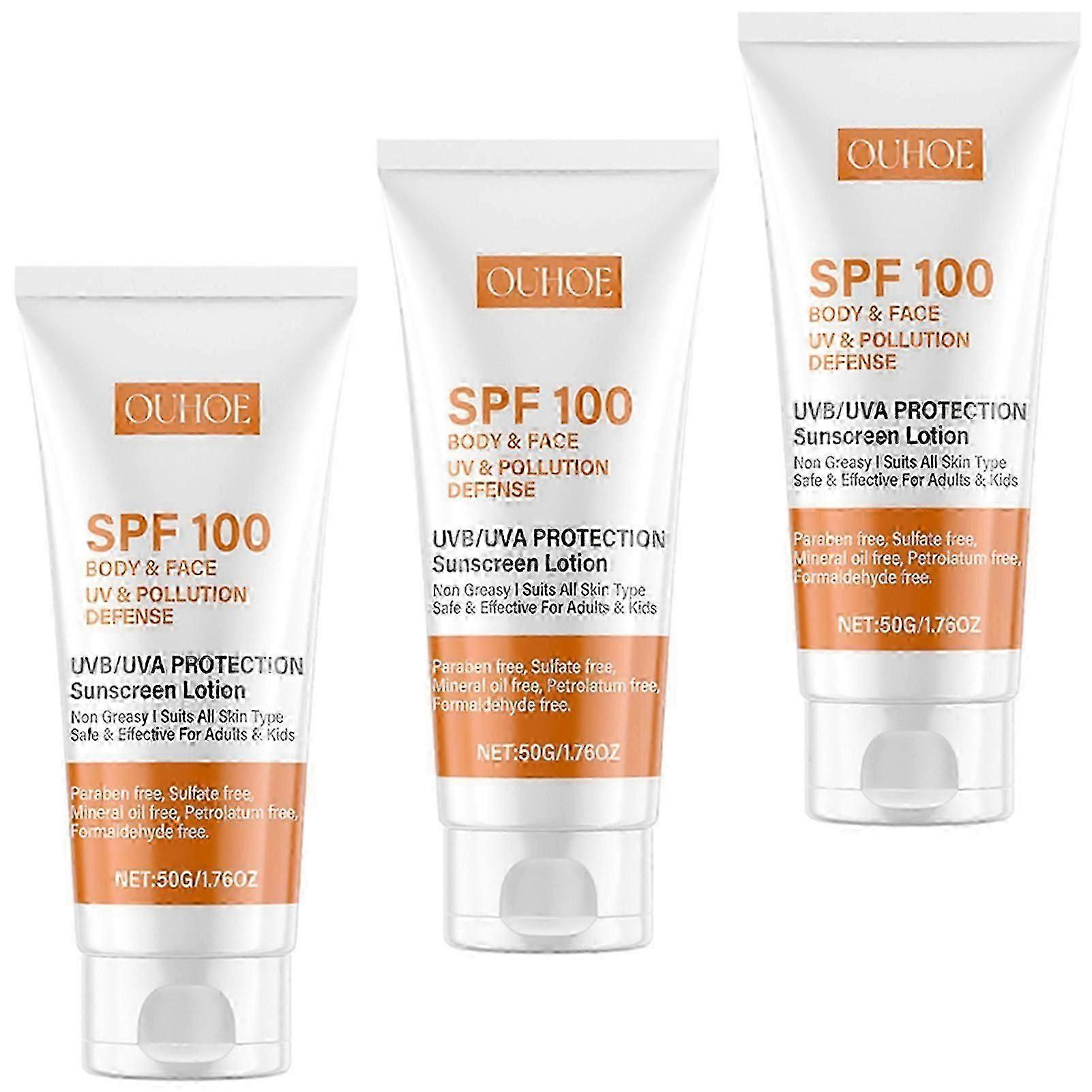 Sun Block Defence Face Spf100, Broad-spectrum Uva Uvb Rays, For All Skin Types