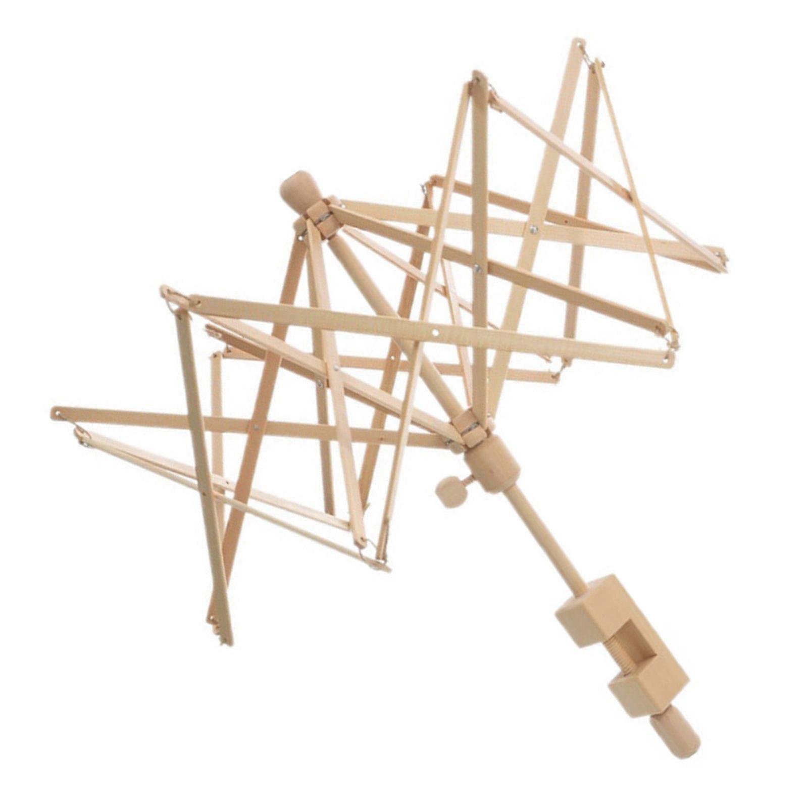 Multi Functional Manual Yarn Winder Wood Construction Quick Spooling Mechanism For Knitting Crochet Enthusiasts Multicolor