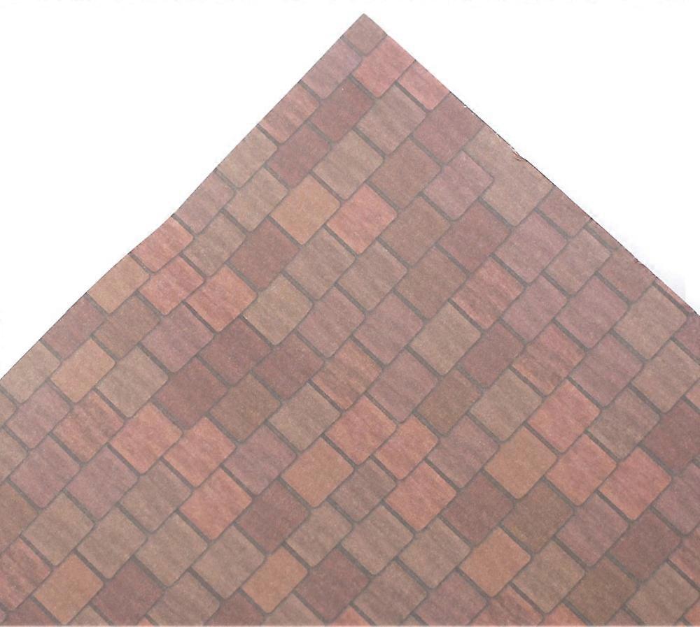 Dockor Hus Åldern Red Taklinksplåt Miniatyr Print Exteriör Tapet Lång