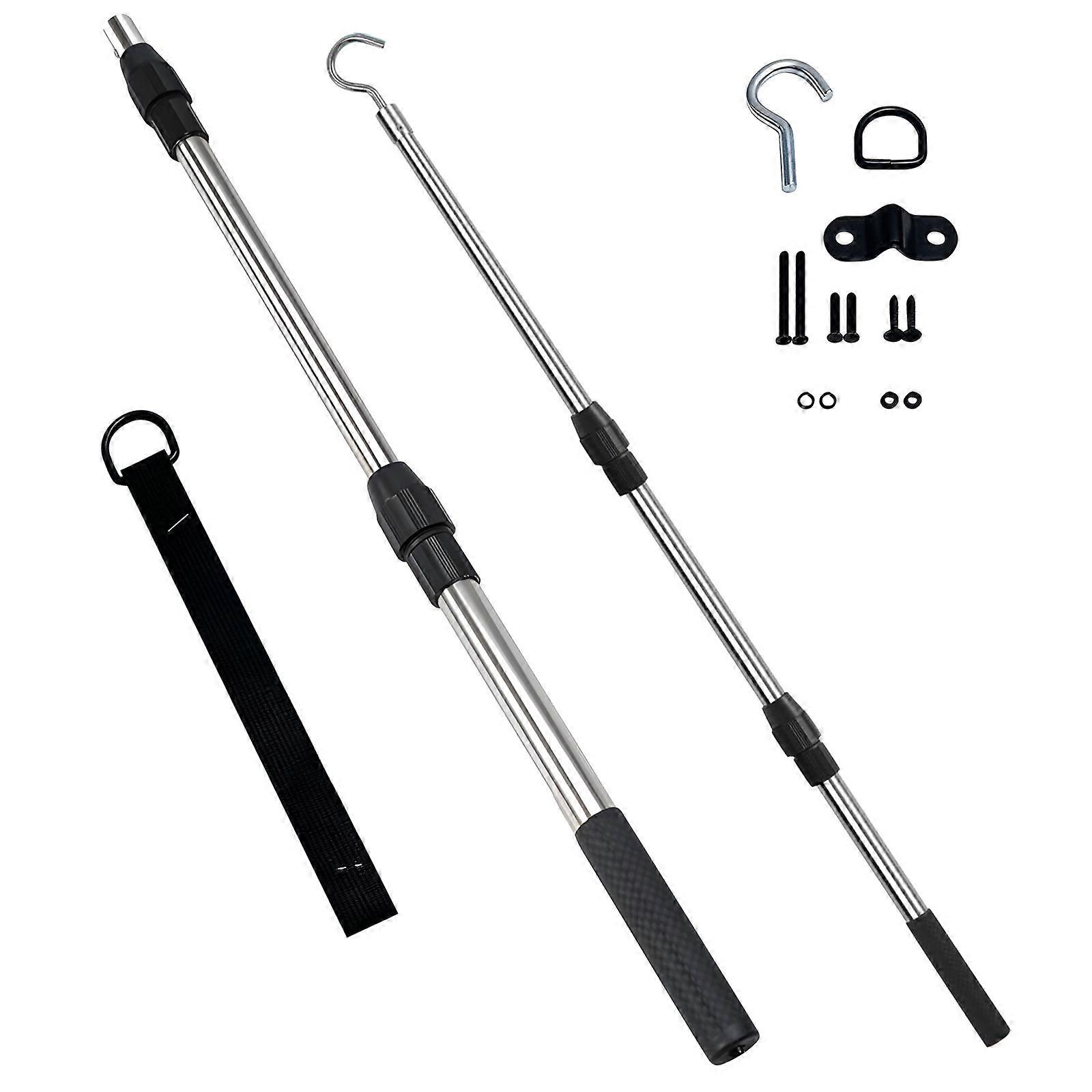 Sturdy Steel Attic Access Mechanism Set With Double Operation Mode Retractable Rod For Smooth Drop Down  1.2M