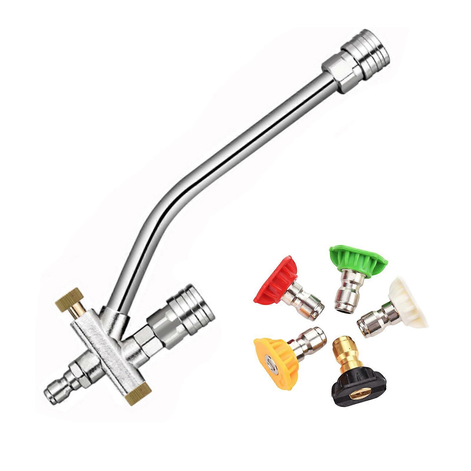 Double Lances Pressure Washer Wand with Quick Connection & 5 Stainless Steel Nozzles Tip Suitable for Efficient Cleaning Multicolor