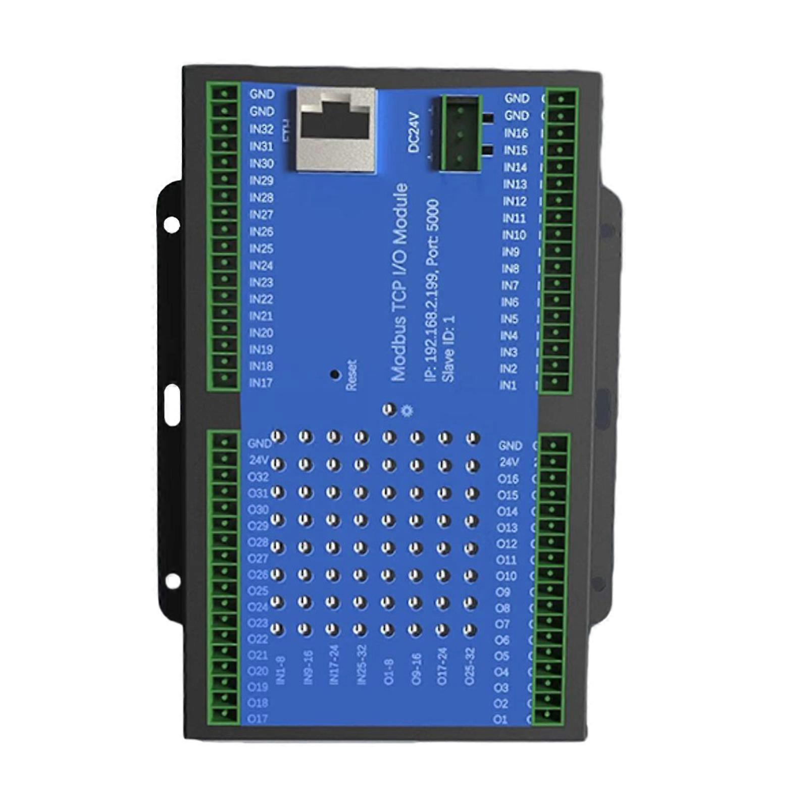 Modbus TCP IO Module Ethernet Network Standard, 16/32 Inputs & Outputs, ABS Material Multicolor