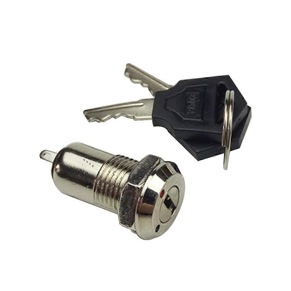 S1204 Key Lock Switch Single Pole Single Throw Round Terminal Key