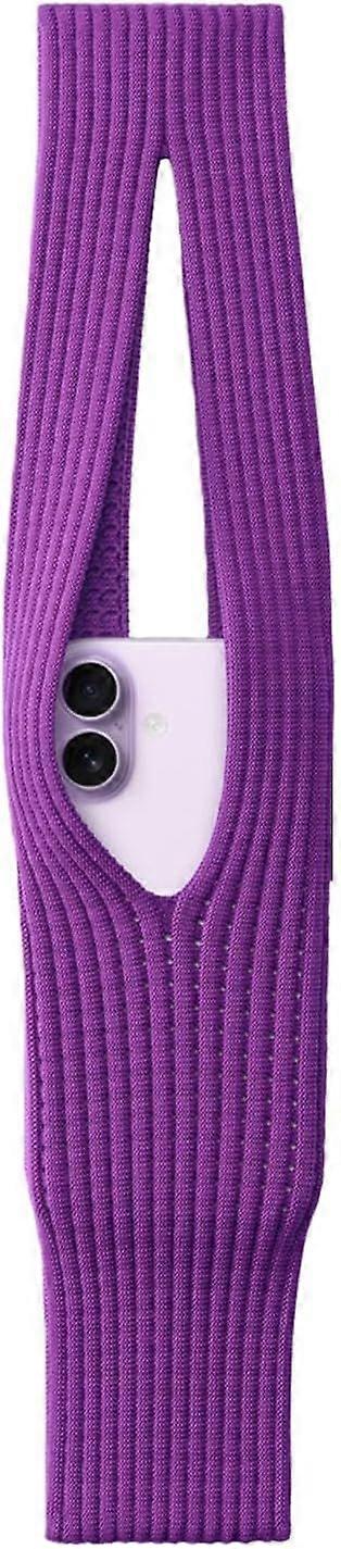 unbrand Pochette pour téléphone - Chaussette découpée accessoire en tissu tricoté 3D pochette pour t