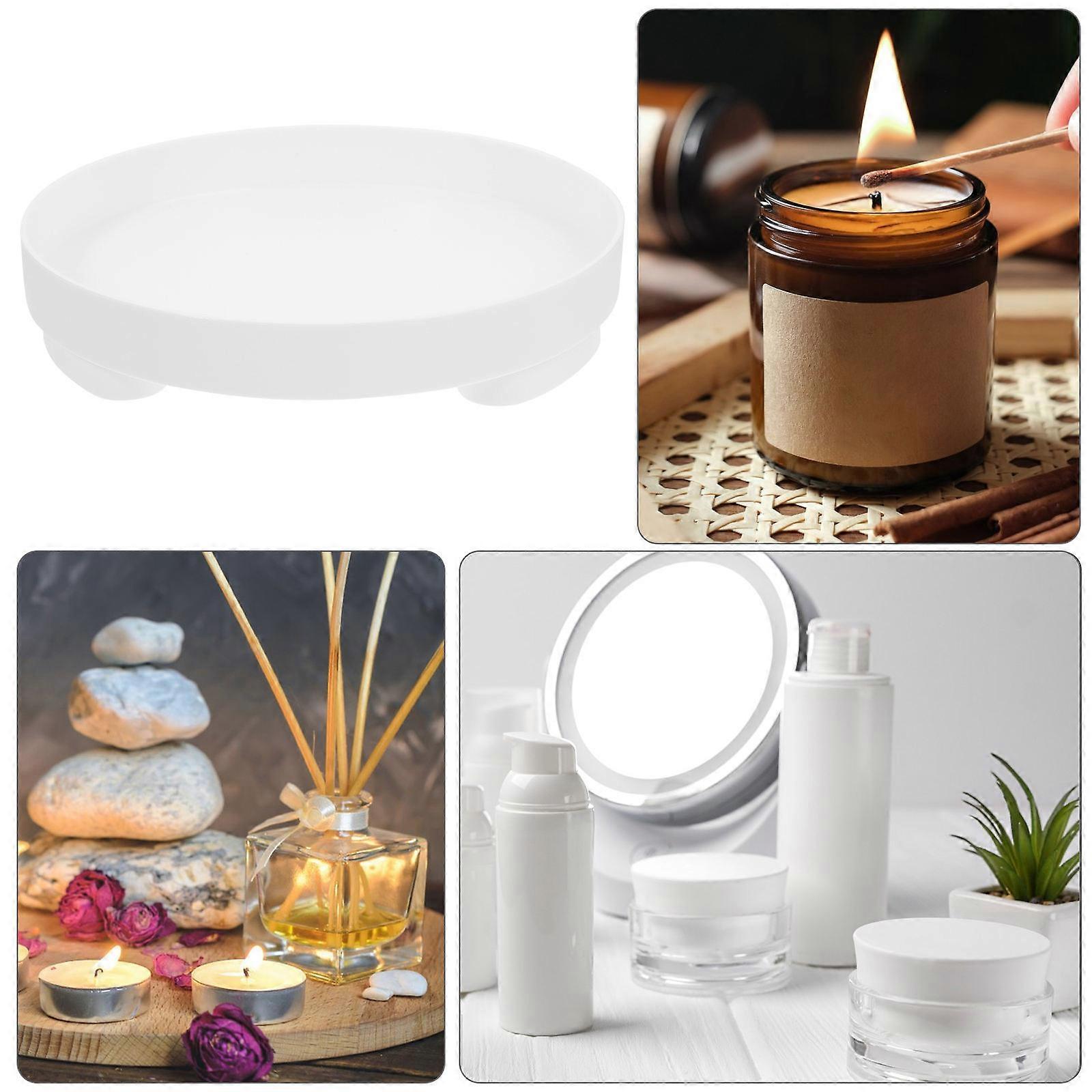 Round Rustic Trinket Dish Makeup Tray Organizer for Storage