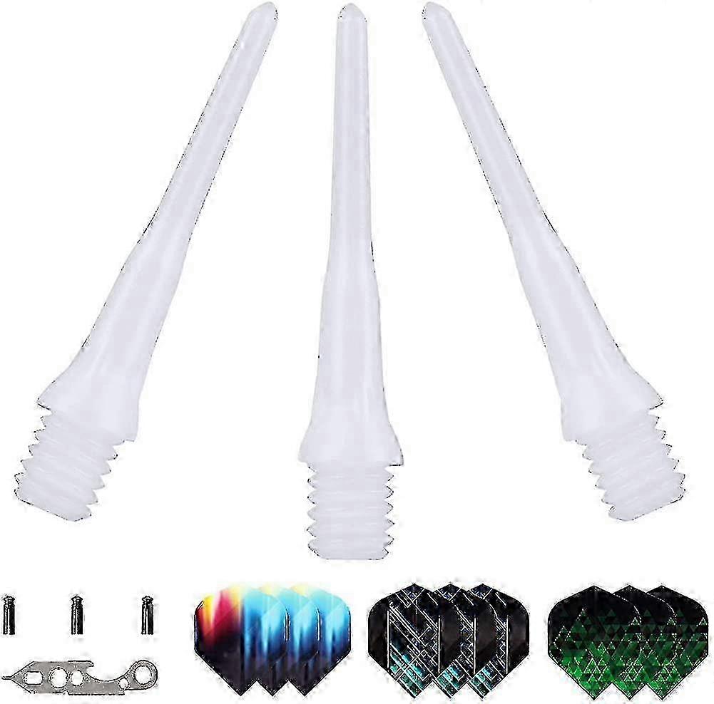 Plastic Dart Tip, 500 Tips (black, White), Plastic Dart Tips, Plastic Dart Tips