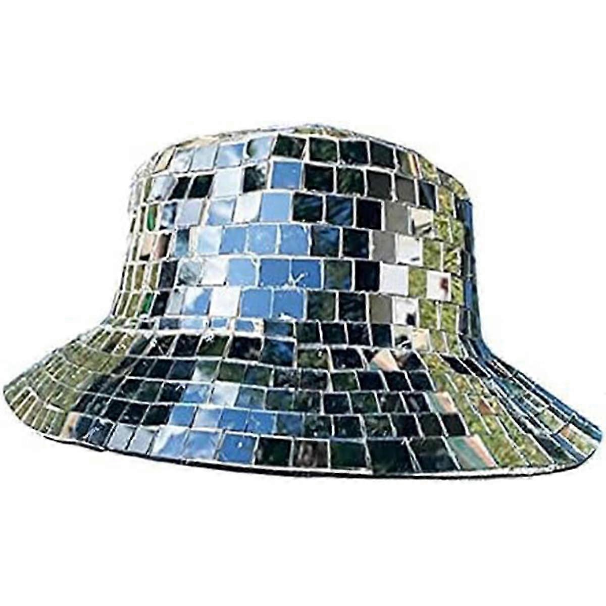 Disco Ball Sequin Mirror Bling Dance Bucket Hat