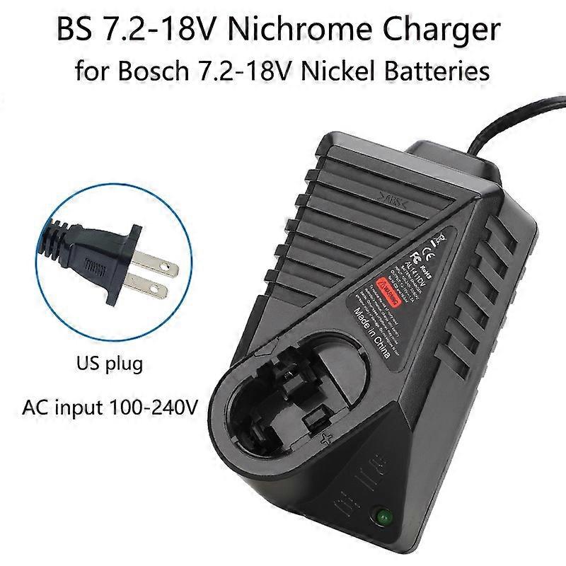 Rechargeable Battery Charger for Bosch 7.2V-18V NiMH-Nichrome Power Tool Batteries BAT038/BAT048/BAT043/BAT045/BTA120/BAT181