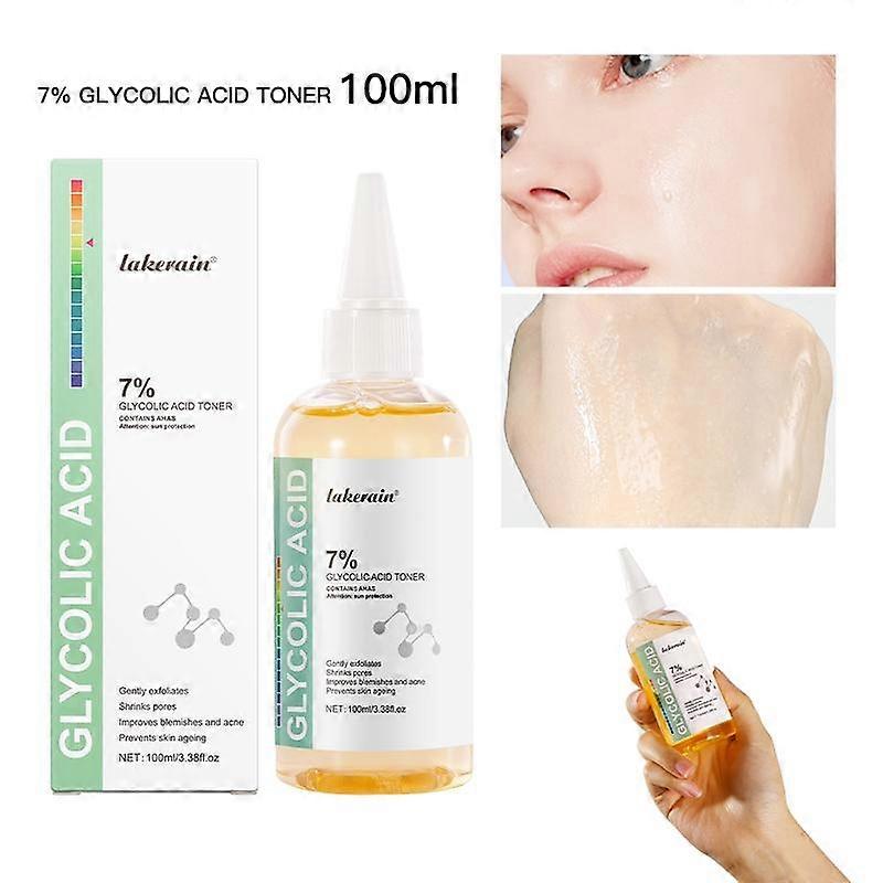 Moisturizing 7% Glycolic Acid Toner, 2 Counts Gentle Exfoliating Facial Toner for Face, Pore Minimizing, Hydrating Moisturizer, for Smooth &