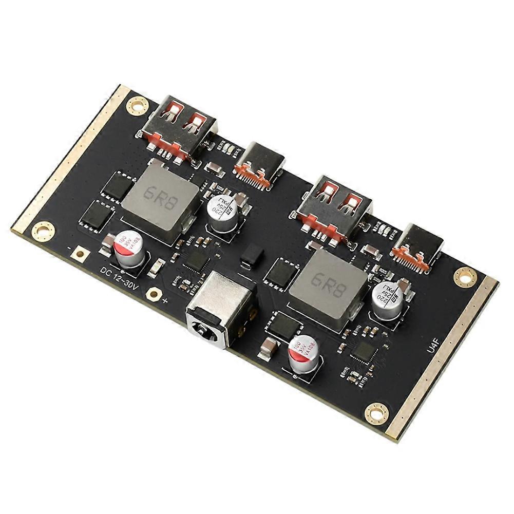 100W Lithium Battery Charger Board 5-Port DC 12-30V Type-C/USB A Mobile Power Bank 18650 Charging Module PD/QC 2.0 3.0