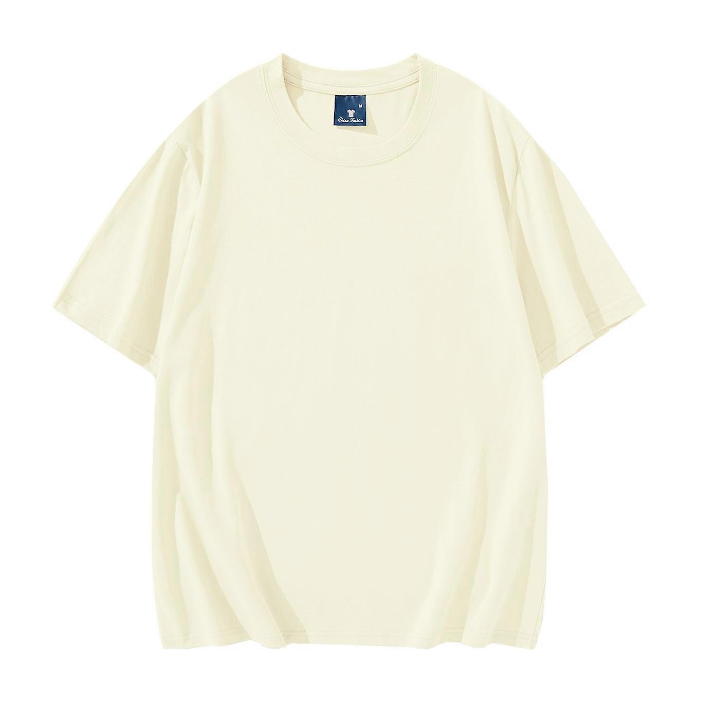 Unisex Pure Cotton Solid Color Short Sleeve Tshirt