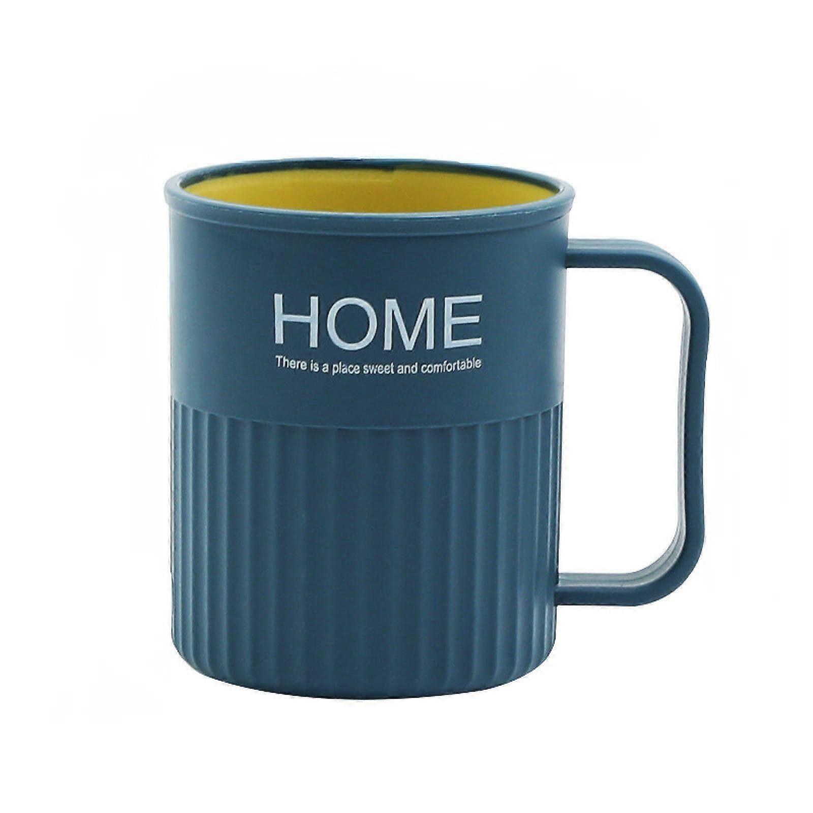 Mouthwash Cup with Handle, TwoTone Durable Toothbrush Cup for Bathroom Rinse, Light Blue