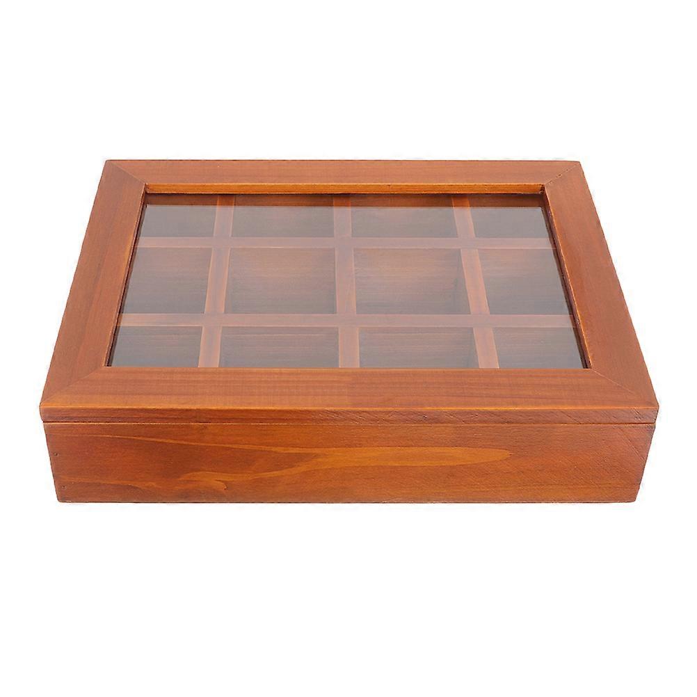 Tea Storage Case Large Capacity Organizer For Tea Lovers At Home Office And While Traveling Coffee Color 1Pack