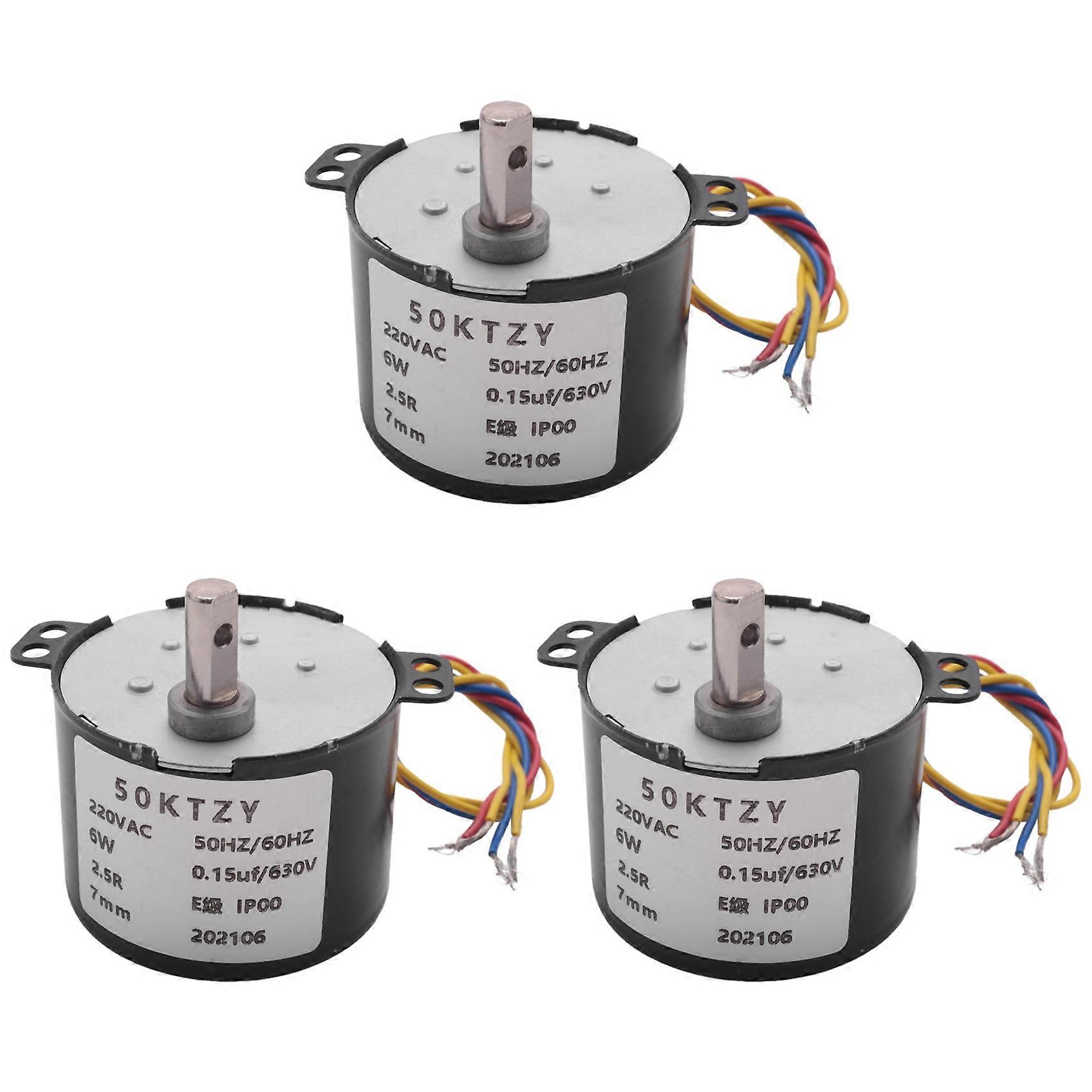 3X 50Ktyz Ac220V 10W 0.5A 2.5R/ Min Permanent Magnet Synchronous Motor Ac Gear Reduction Motor Cw / Ccw