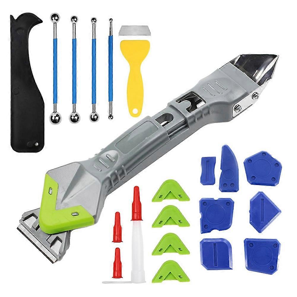 Multifunctional Five-in-One Seam-Beautifying Kit Glue Scraping and Caulking Tool Kit Seam-Beautifying and Cleaning Tool
