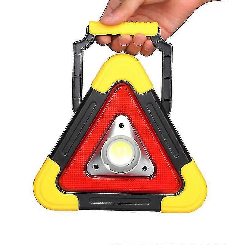 Triangular Warning Sign Road Safety Breakdown Alarm Lamp, Dual Charge Mode And 4 Lighting Modes,1 Lights