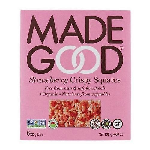 Madegood Organic Crispy Squares Strawberry, 6 X 22 Grams (Case Of 6)