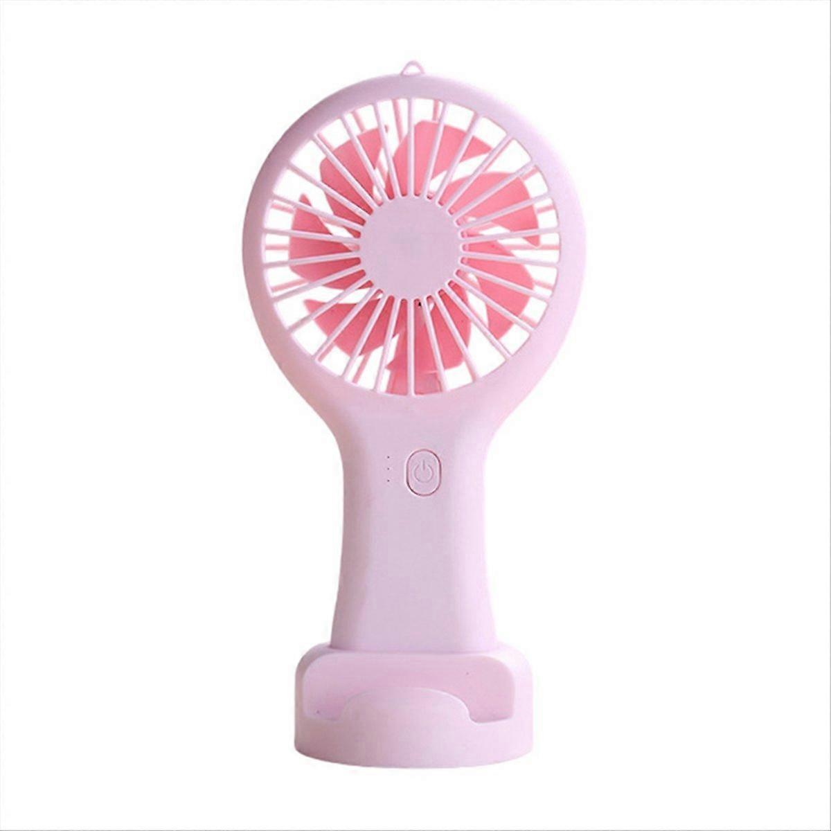 Pink Portable Mini Handheld Fan USB Rechargeable Fan