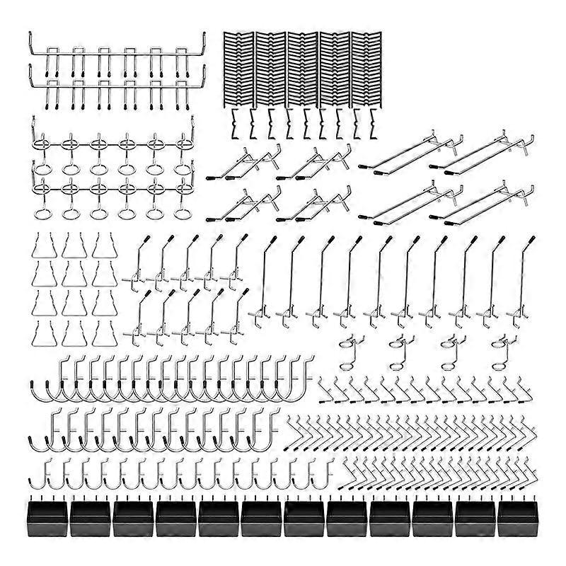 278PCS Peg Board Hooks Set for Organizing Tools, 1/8&1/4 Inch