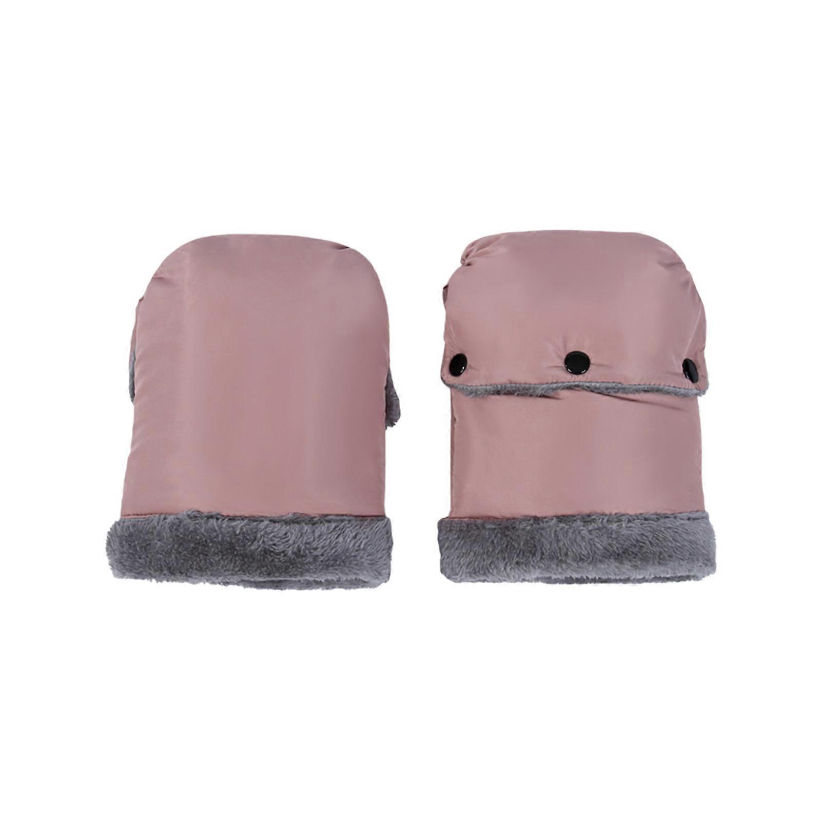 Durable Polyester Strollers Gloves Insulated Mittens for Outdoor Use Keeping Parents Hands Warm in Freezing Conditions  Sauce color