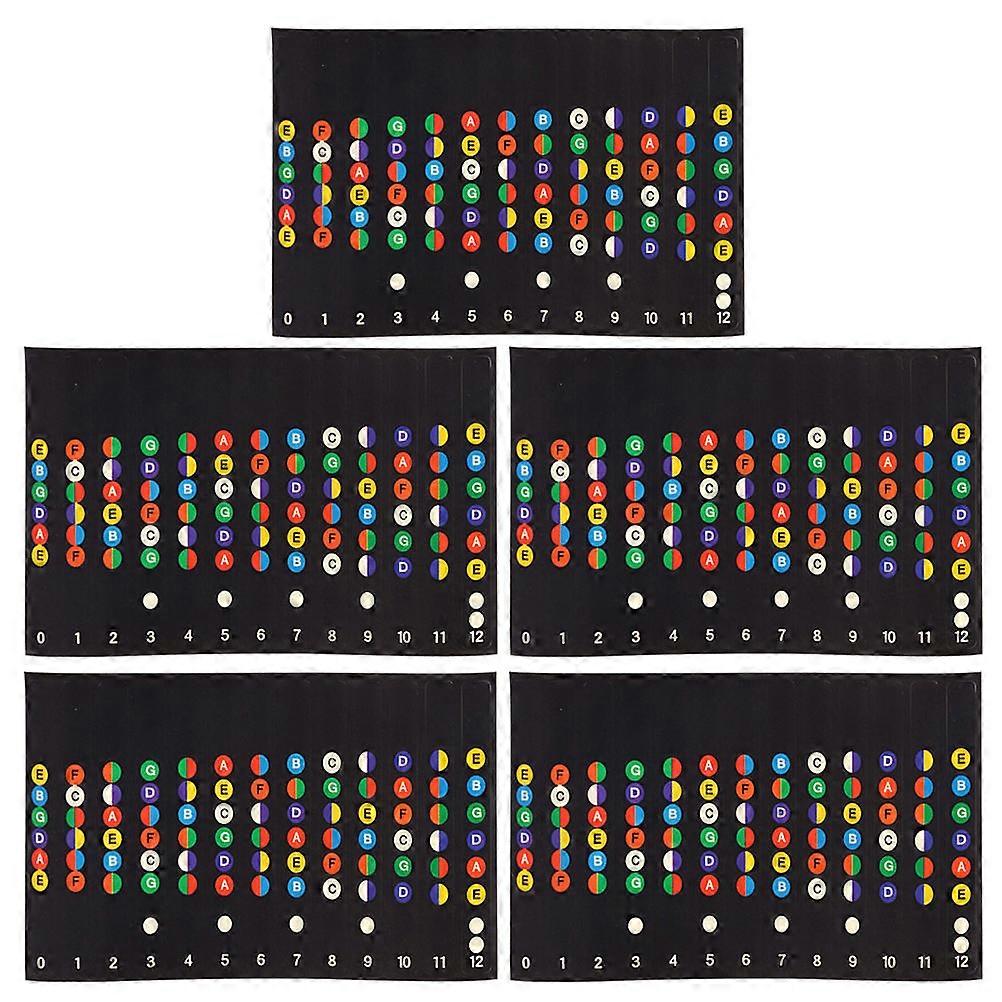 Fretboard Notes for Guitar Trainer Stickers Beginner 15Pcs Assorted Colors