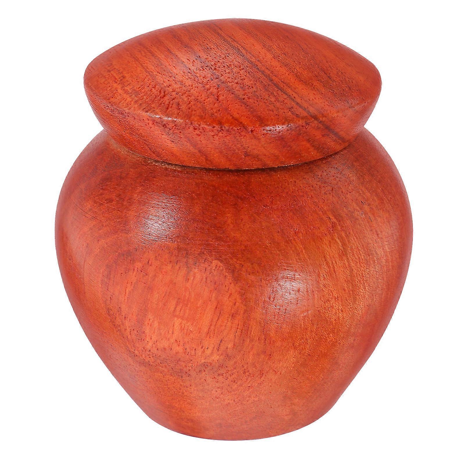 Small Urn for Pet Ashes Wooden Box for Storage Brown Keepsake