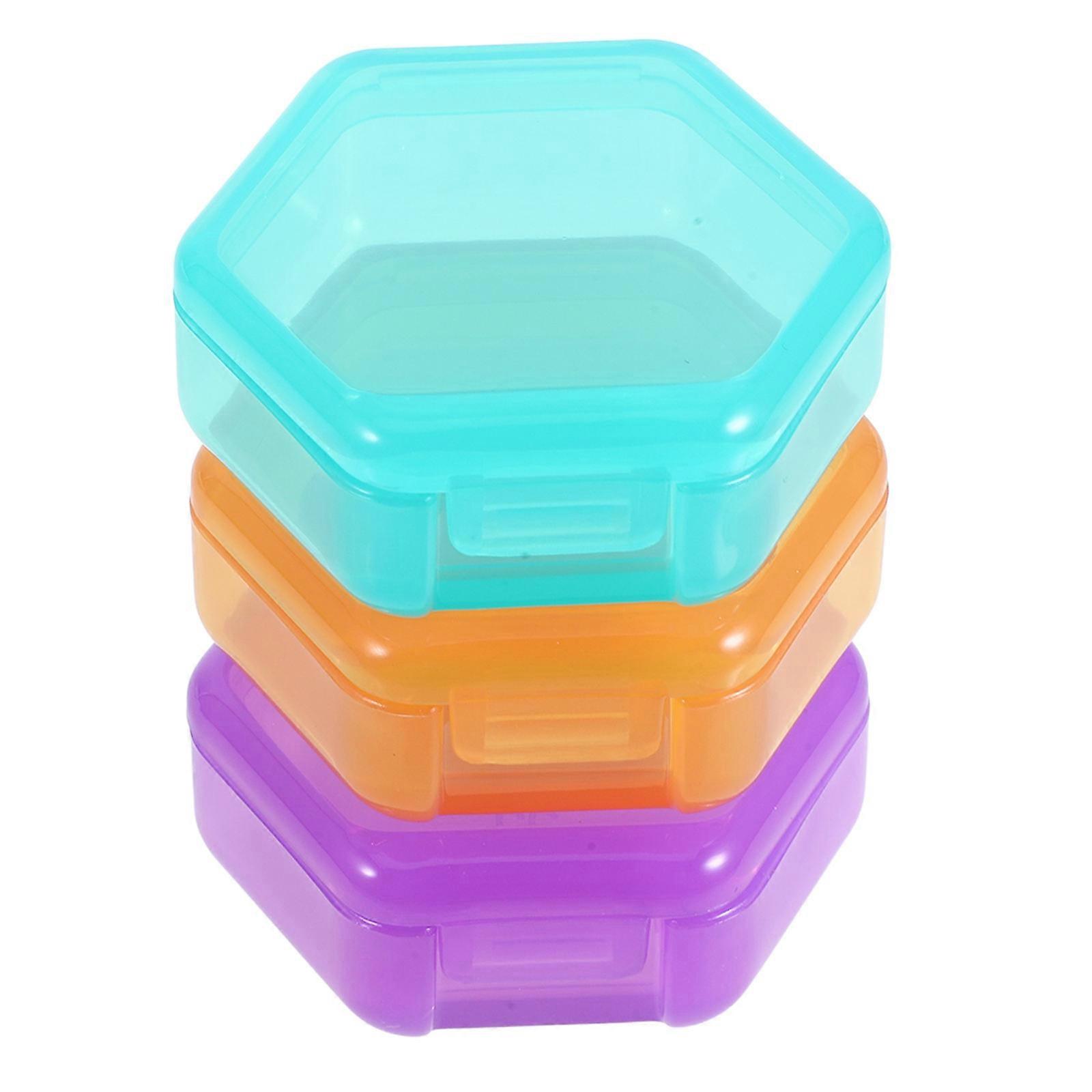 Assorted Color Small Pill Organizer Box Designed for Daily Pill Storage 3Pcs