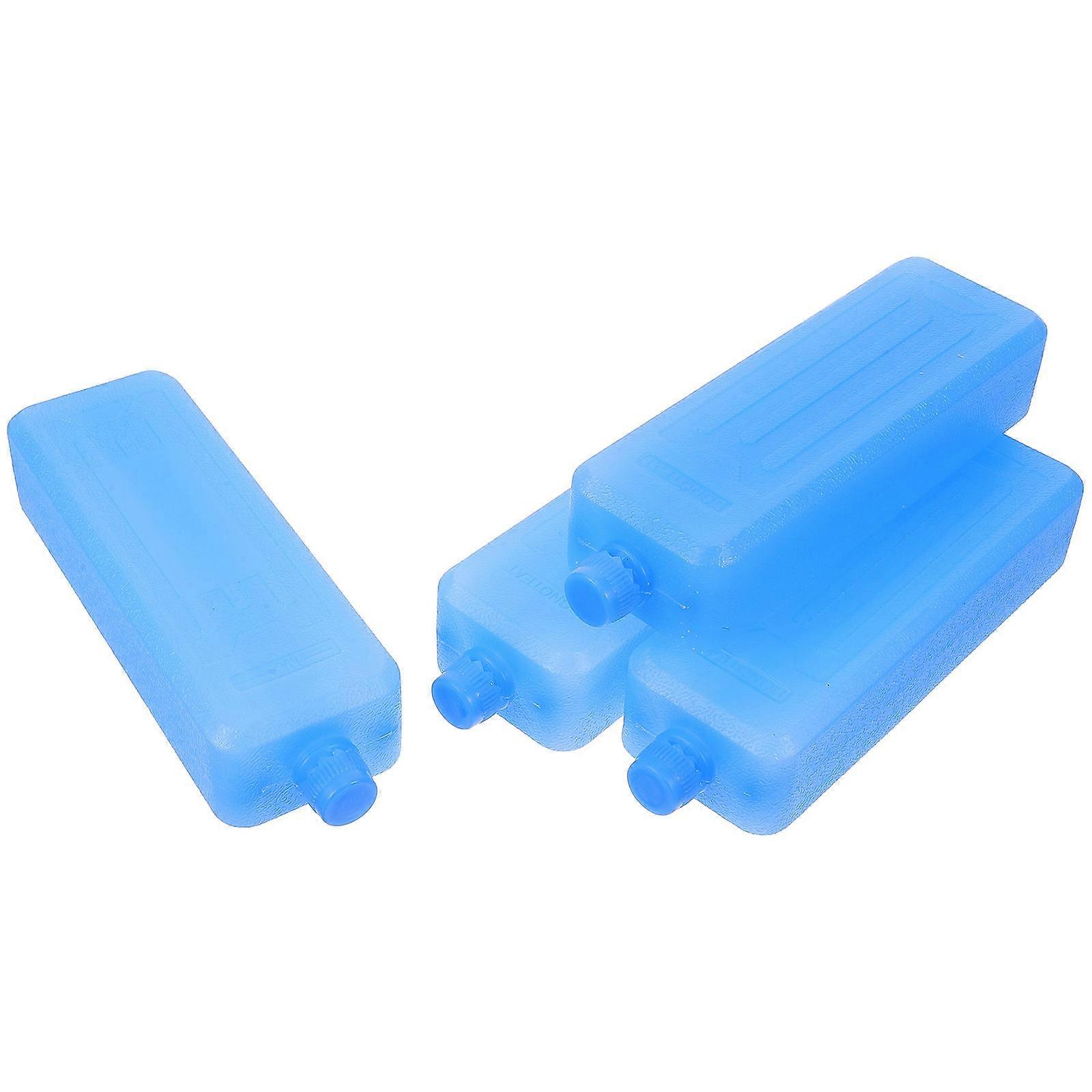 Reusable Ice Boxes For Coolers 4Pcs Sky-Blue Rectangular Insulation Home Use Camping Temperature Reduction
