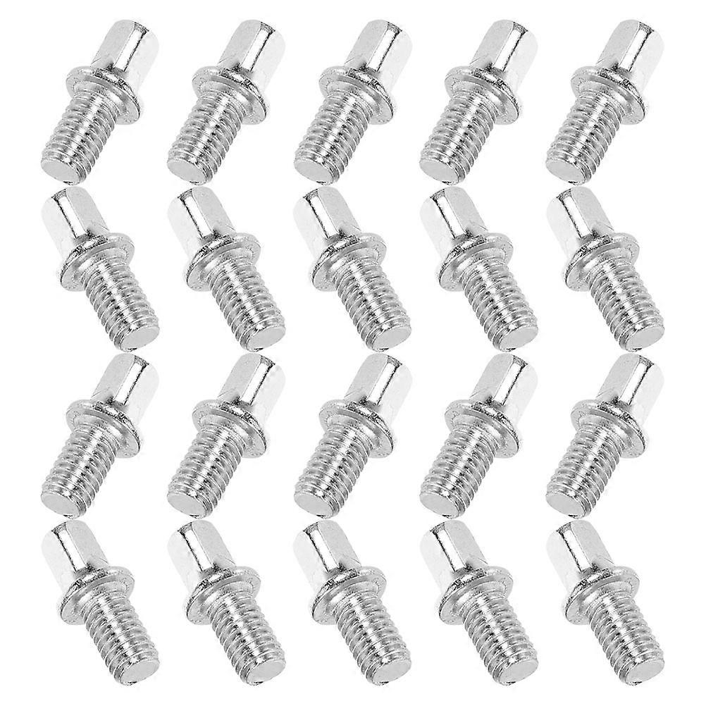 Silver Drum Screws Drum Tension Rods for Percussion Hardware 20Pcs