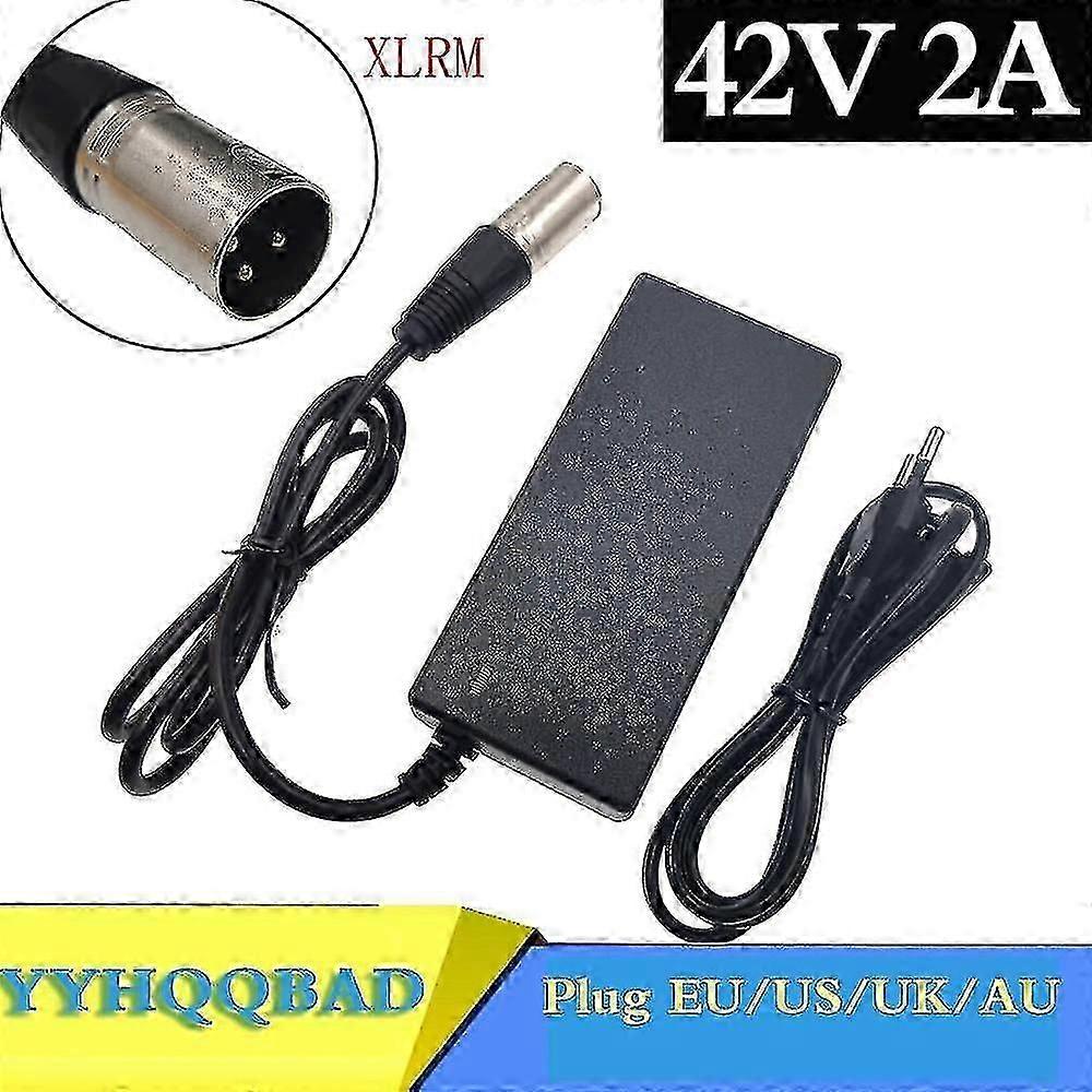 36V lader med 3-pinners XLR-kontakt for litiumbatteripakker