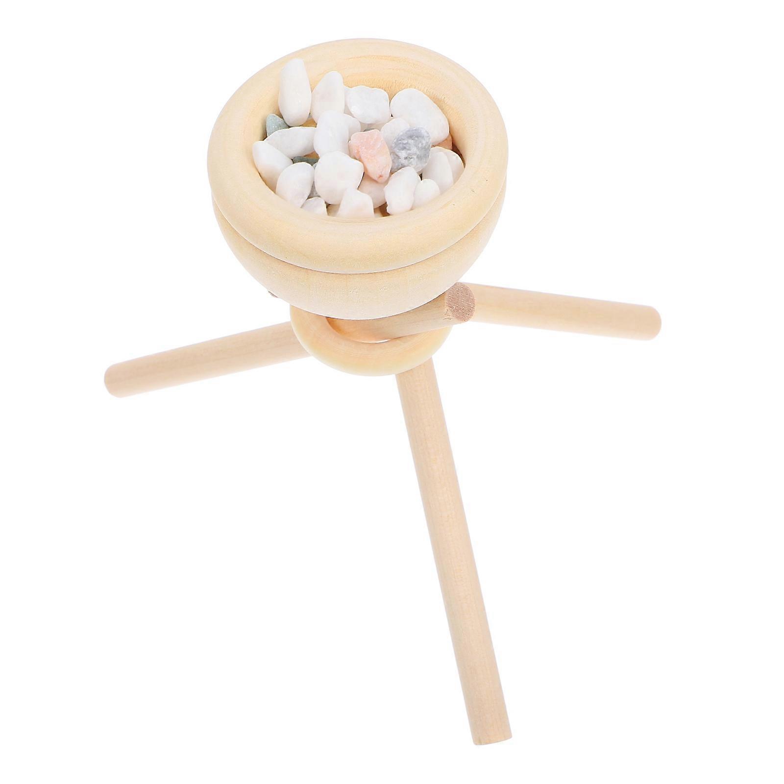 Aromatherapy Diffuser Stand for Essential Oil with Wood and Gravel for Home Use