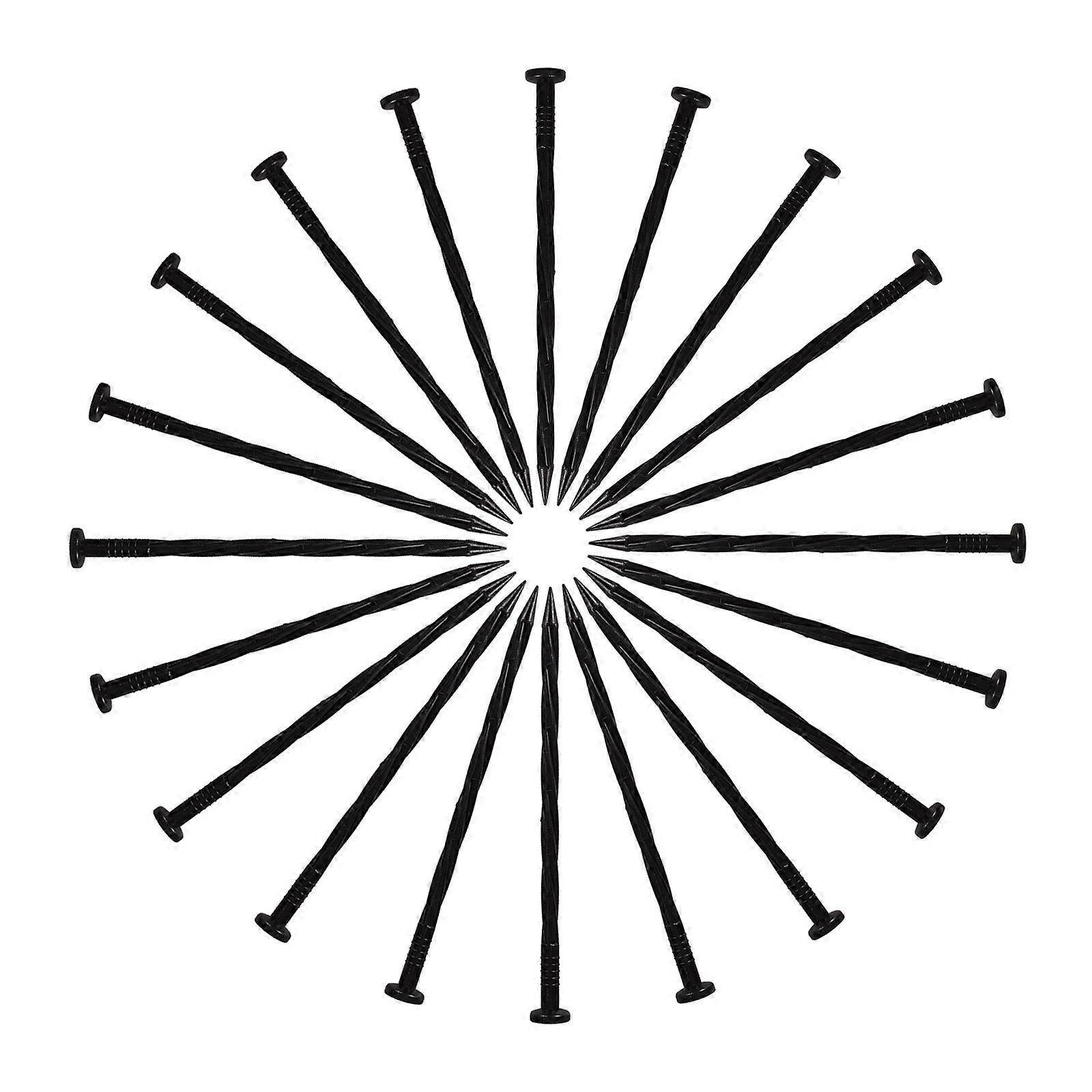 Black PP Landscape Stakes for Outdoor Use Secure Artificial Grass and Garden Projects 30pcs