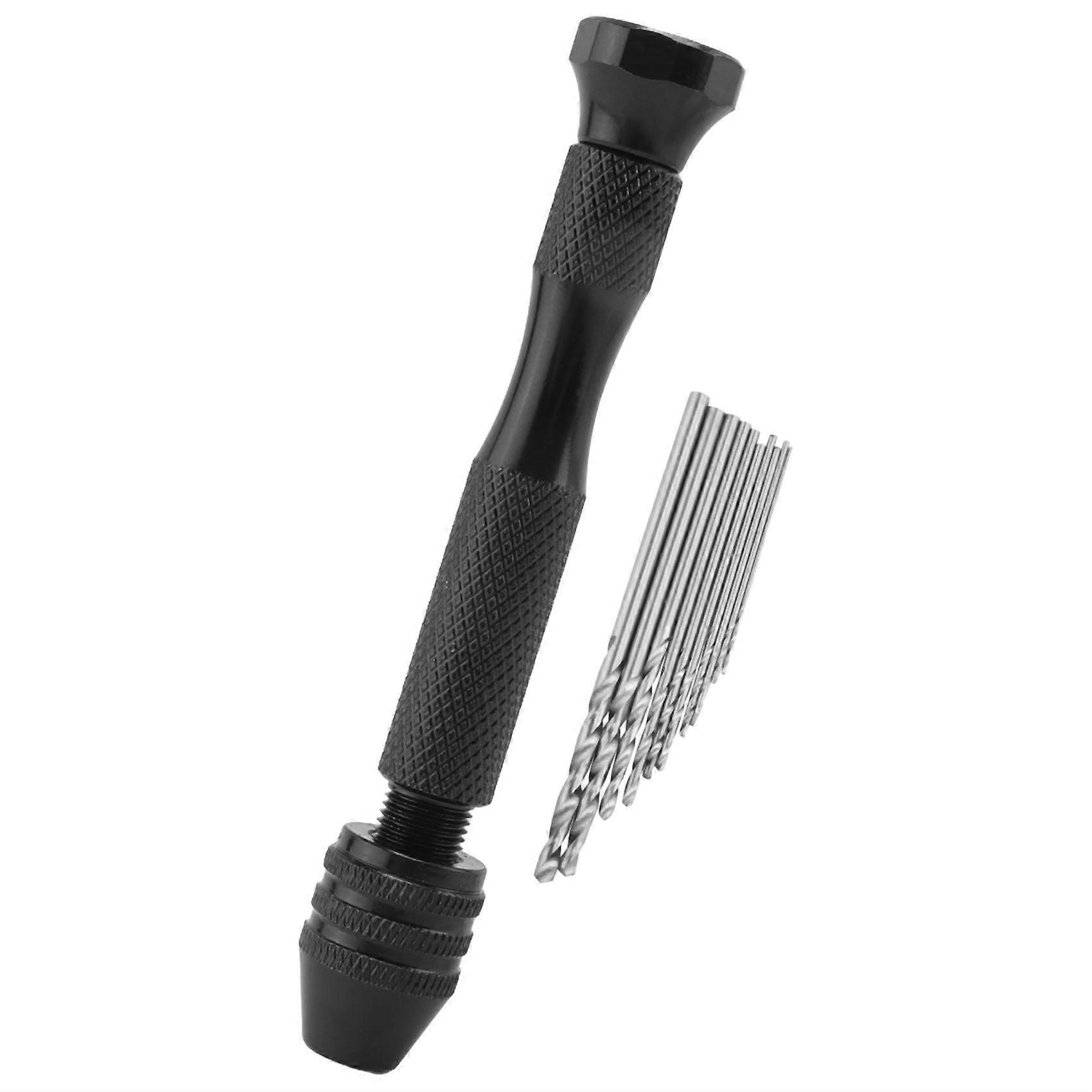 miniature drill + 10pcs Mini Micro-Drill bit set with keyless Chuck