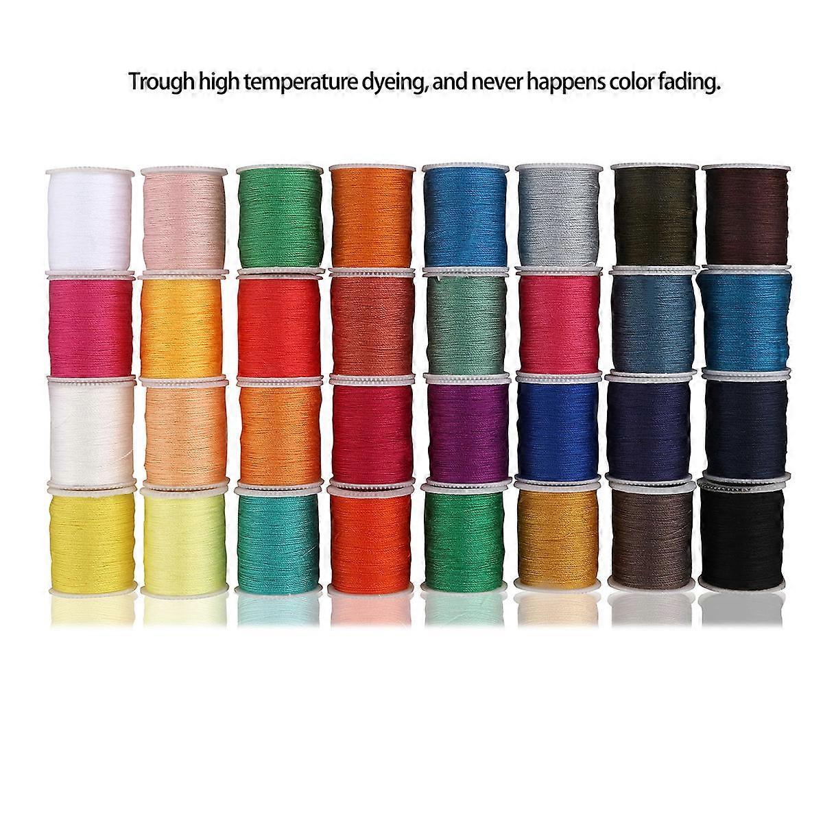 FOXNOVO 100pcs Sewing Tools Kit with Threads and Accessories for Projects 32 Spools Plastic Metal