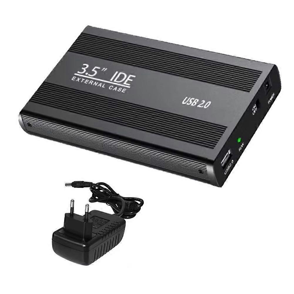 IDE Enclosure Hard Disk for 3.5 Inch IDE HDD SSD USB to IDE HD External Hard Drive Box with Power Supply EU Plug