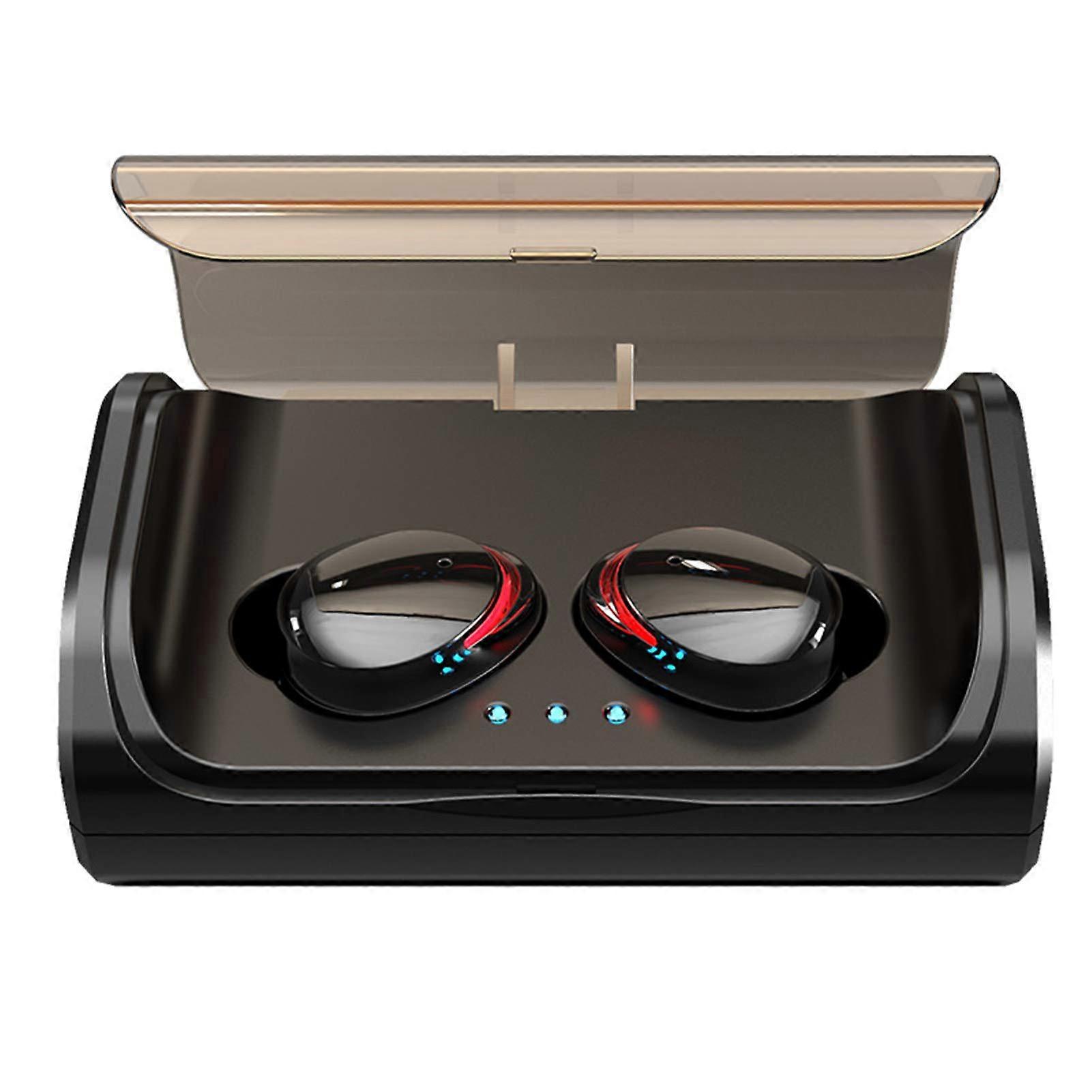 Wireless Earbuds TWST8 Bluetooth 5.1 Earphones 9D Stereo Noise Reduction IPX7 Waterproof Touchscreen Red Light