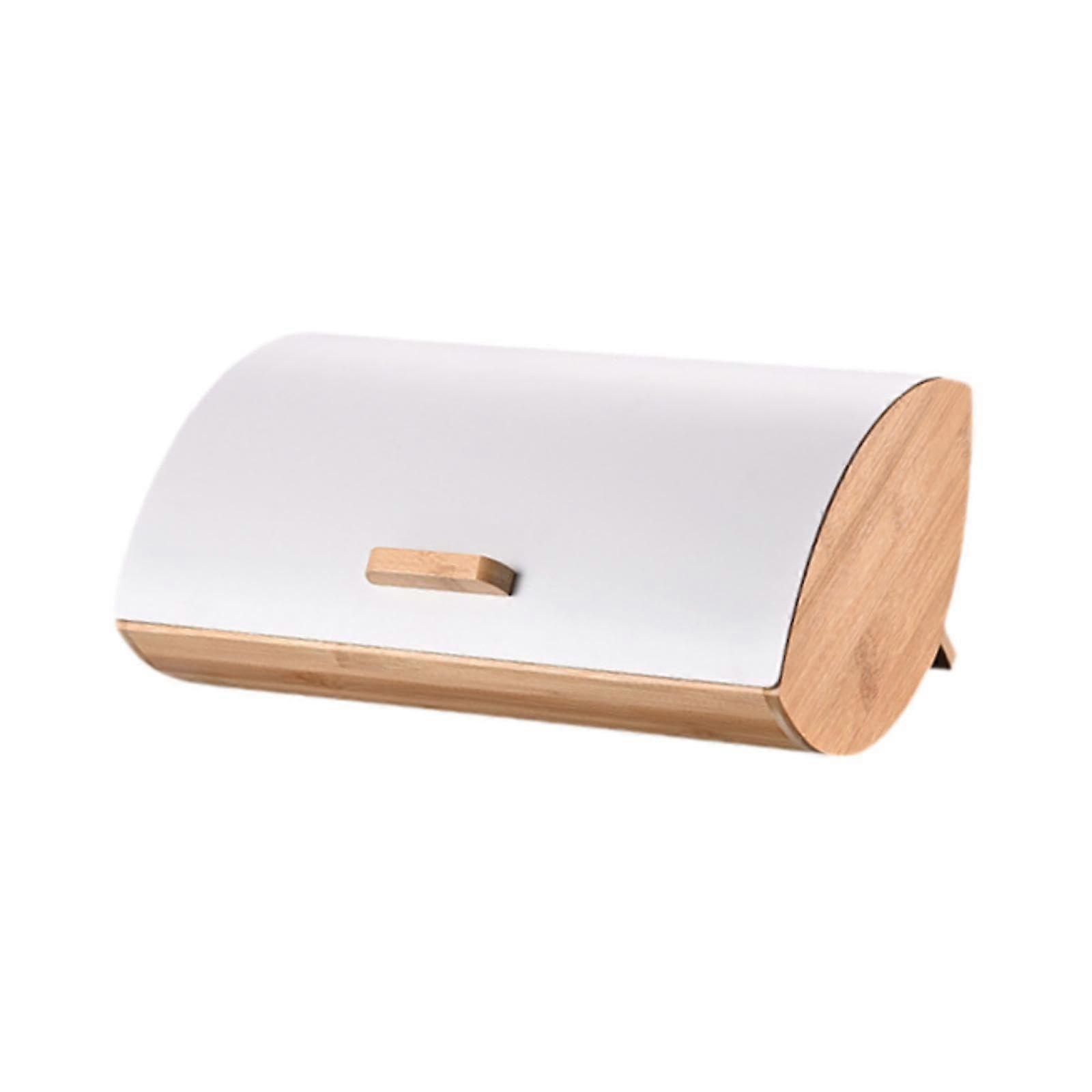 Bamboo Bread Box Large Capacity Farmhouse Style Bread Storage Container Keeps Baked Goods Fresh